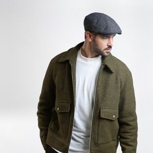 Gottmann Jackson Dark Grey Flat Cap with Ear Flaps Size 59/L